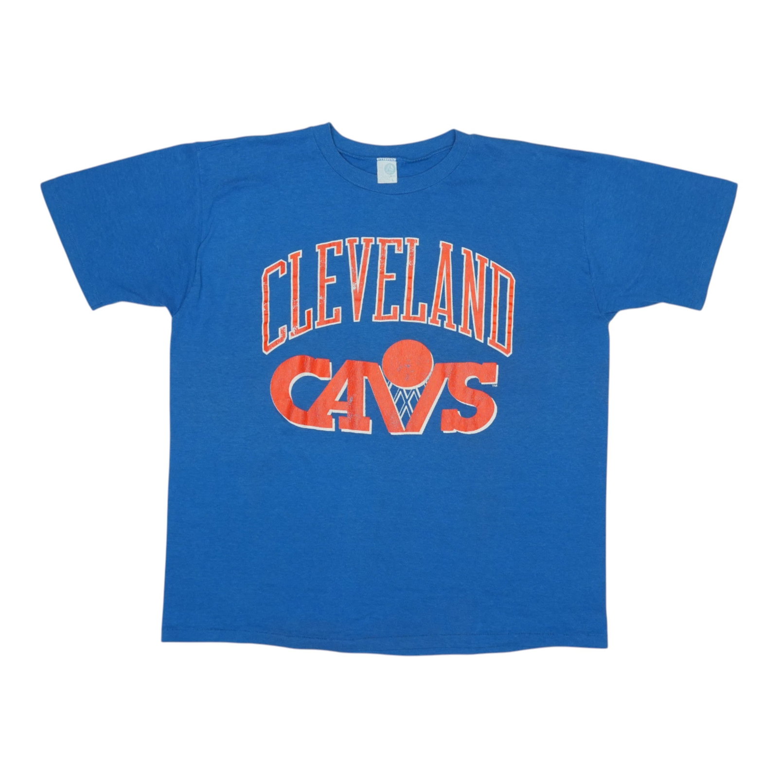 Vintage Blue Cleveland Cavaliers 1980s Poly Cotton T Shirt: Vintage Blue Cleveland Cavaliers 1980s Poly Cotton T Shirt This is an original vintage 1980s Cleveland Cavaliers shirt. The shirt is made from a 50/50 polyester and cotton blend, features a blue color