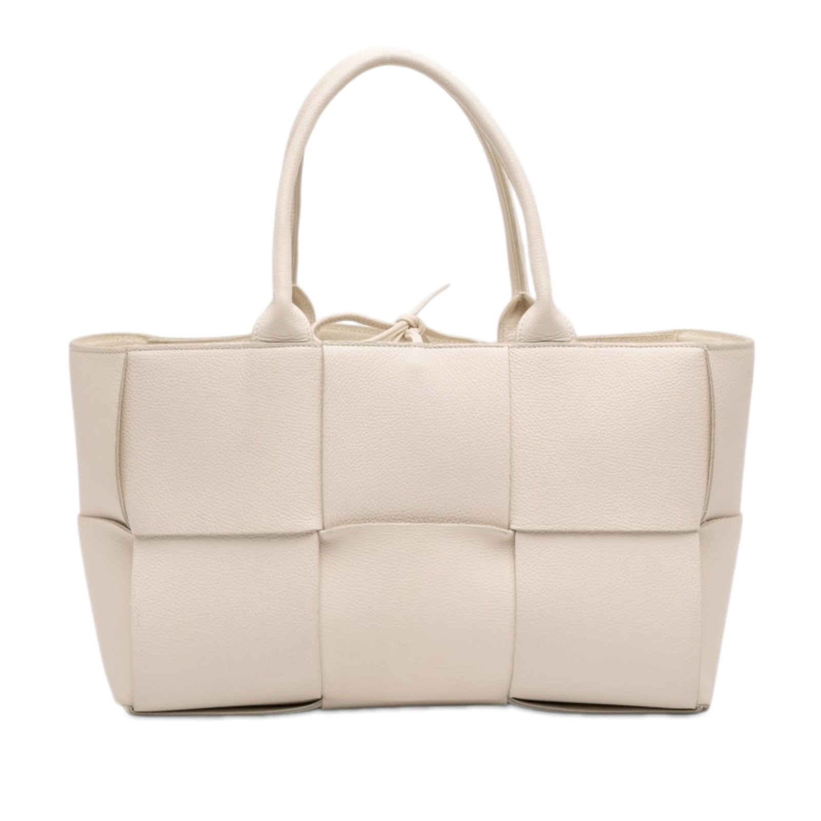 Bottega Veneta Arco Tote Small Nappa Intrecciato White Leather (1 of 8)