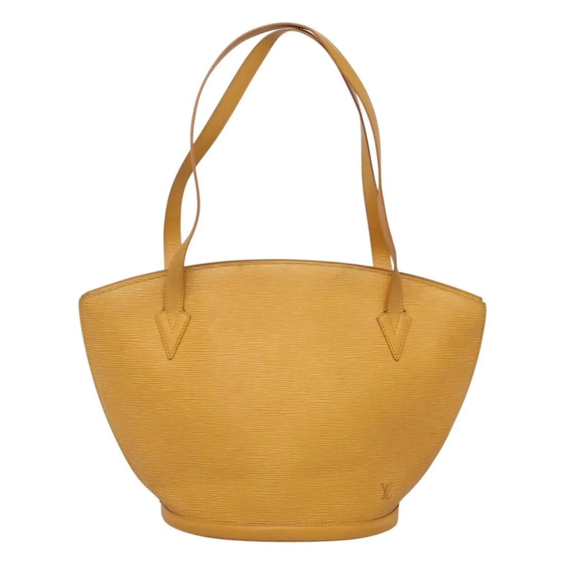 Yellow Epi Leather Saint Jacques Tote by Louis Vuitton France: Yellow Epi Leather Saint Jacques Tote by Louis Vuitton France The Louis Vuitton Saint Jacques handbag features Epi leather in a striking yellow color. Designed for women, this bag showcases a spacious