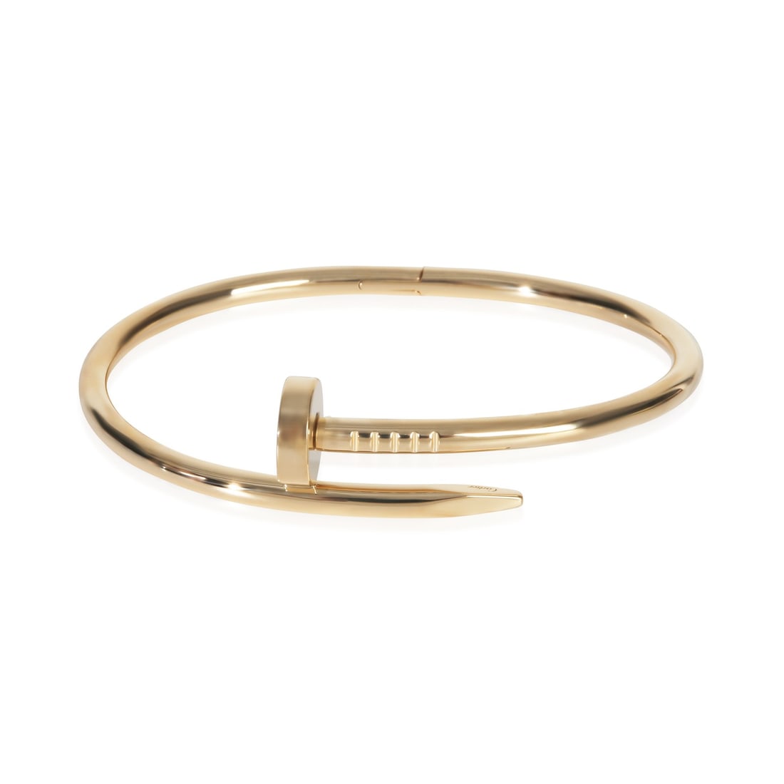 Cartier Juste Un Clou 18k Yellow Gold Bracelet with Box Papers: Cartier Juste Un Clou 18k Yellow Gold Bracelet with Box Papers Pre-owned Cartier Juste Un Clou bracelet in 18k yellow gold from the Juste Un Clou collection. This unisex bracelet features a pusher cla