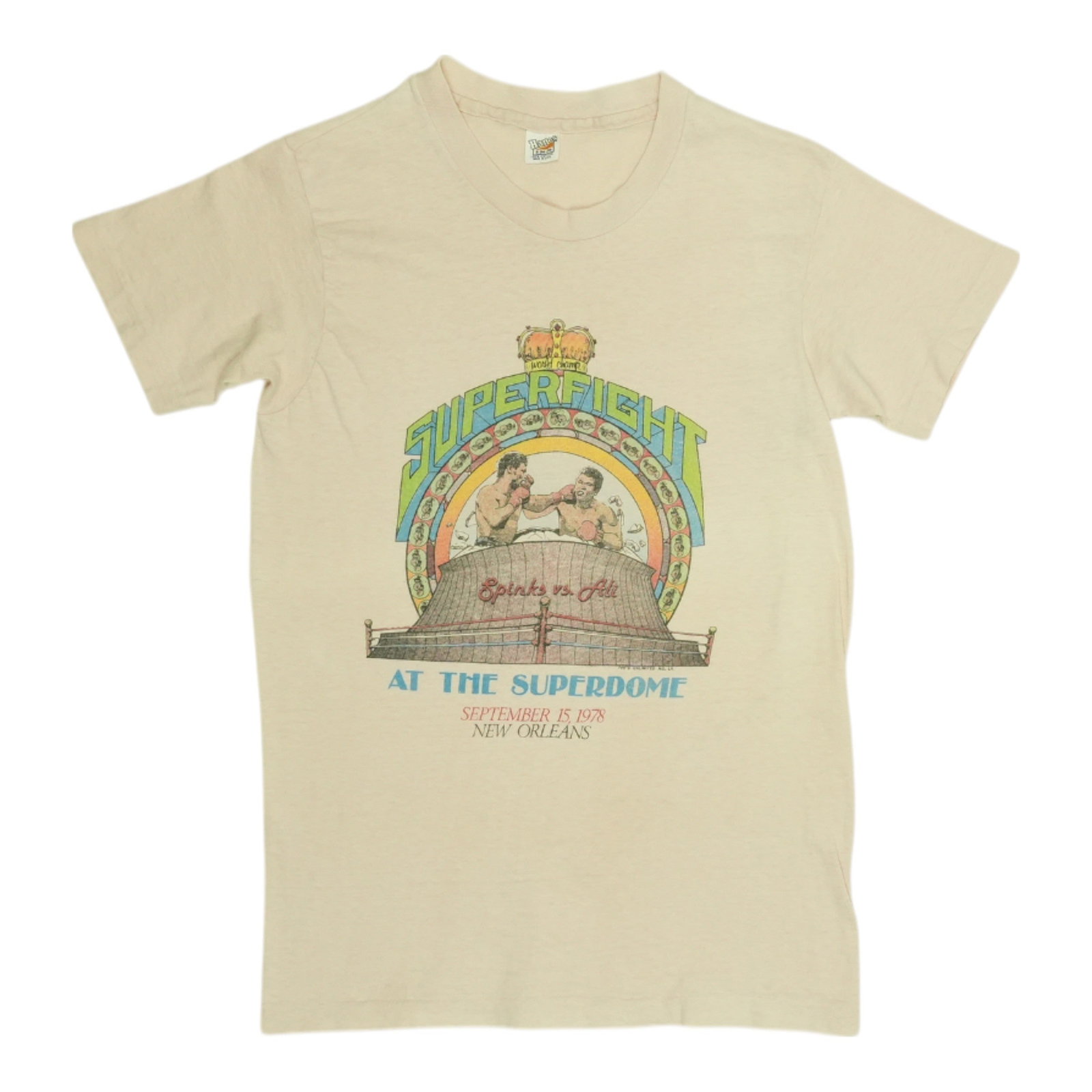 Vintage 1978 Superfight Shirt Featuring Muhammad Ali and Leon Spinks (1 of 5)
