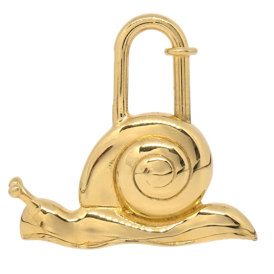 HERMES 1995 Annee De la Route Snail Cadena Charm Gold Plated (1 of 5)