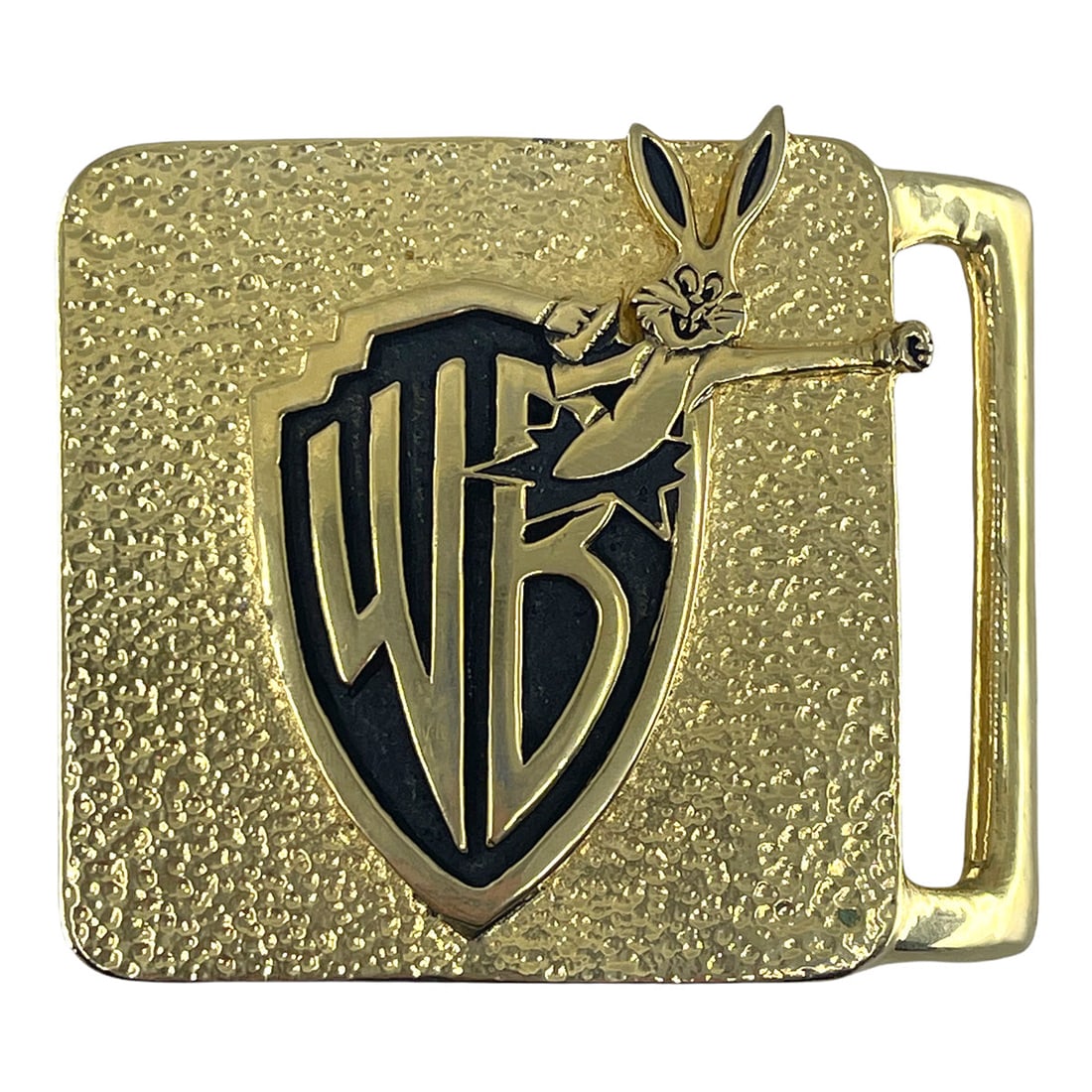Vintage 1970s Gold Warner Brothers Records Belt Buckle (1 of 2)