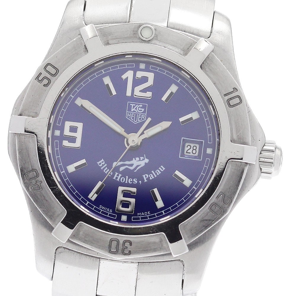 TAG Heuer Exclusive Palau quartz ladies wristwatch WN1316: TAG Heuer Exclusive Palau quartz ladies wristwatch WN1316 This TAG HEUER WN1316 Exclusive Palau Limited Edition Quartz Women's Watch features a stainless steel case and bracelet with a striking blue d