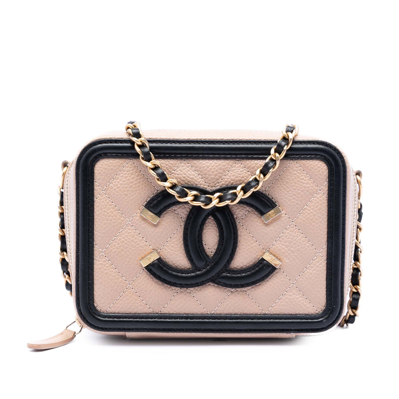 Chanel Filigree Mini CC Crossbody Bag Pink Caviar Leather (1 of 6)