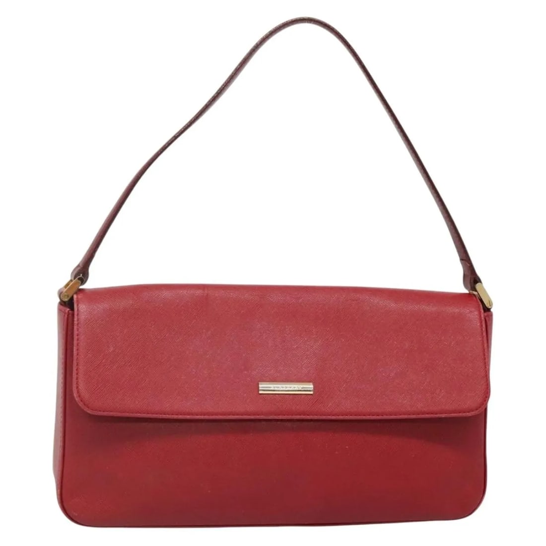 Burberry Vintage red leather handbag 30cm x 15cm x 7cm: Burberry Vintage red leather handbag 30cm x 15cm x 7cm This vintage Burberry handbag is crafted from red leather, designed for women. It features a classic silhouette with metal fittings and includes 