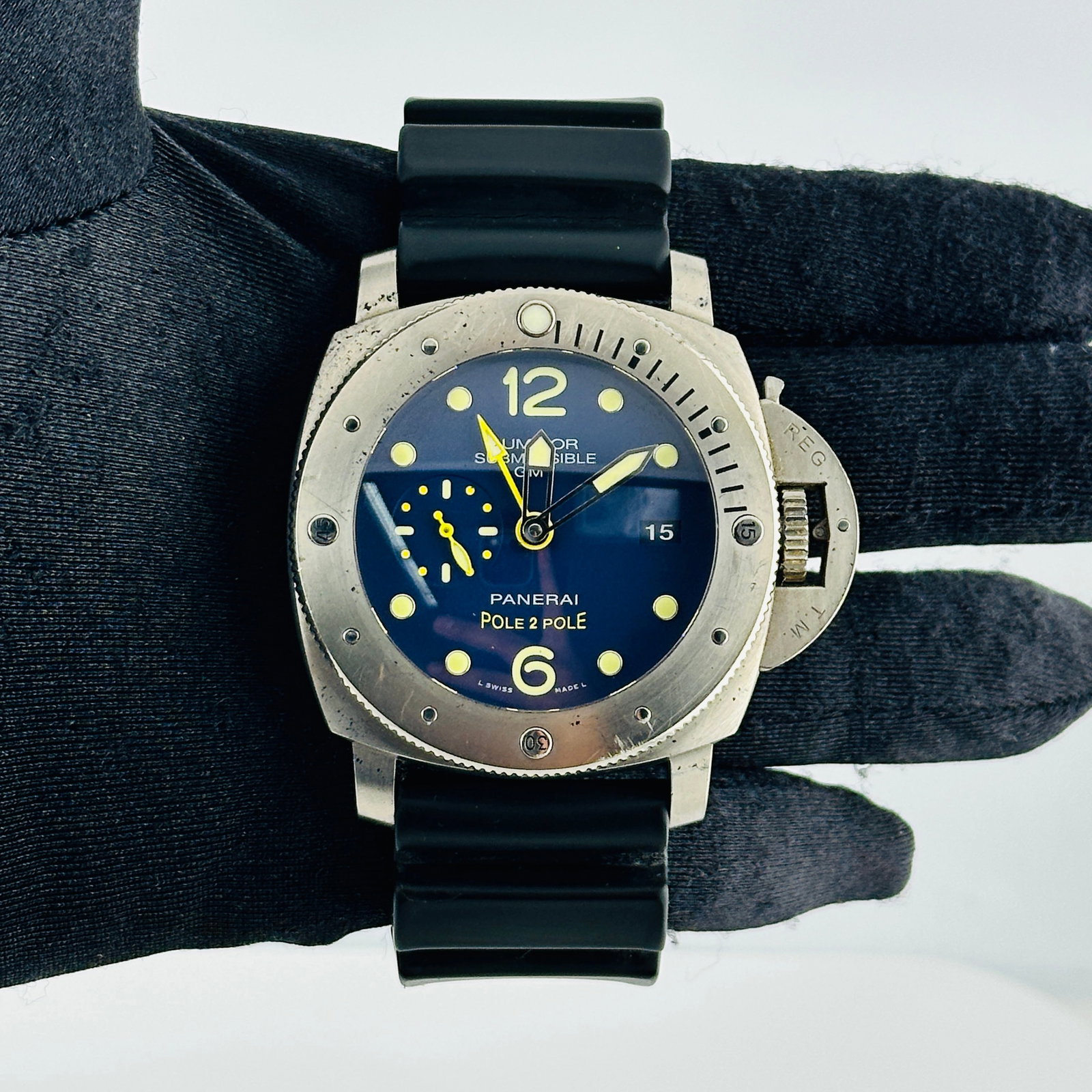 Panerai Luminor Submersible PAM00719 Blue Dial Rubber Strap Watch with Papers (1 of 6)
