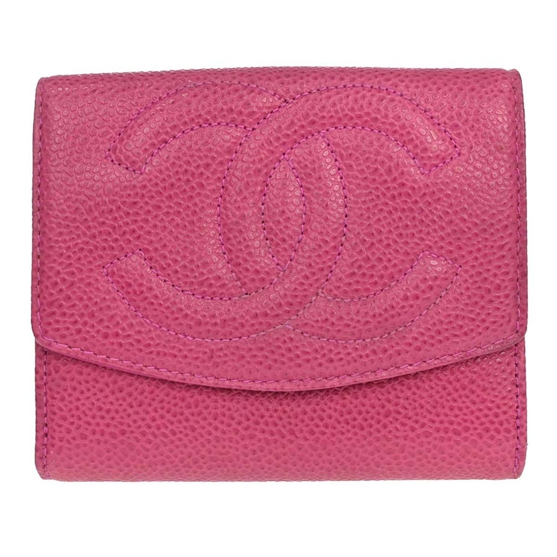 CHANEL CC Pink Caviar Leather Bifold Wallet (1 of 15)