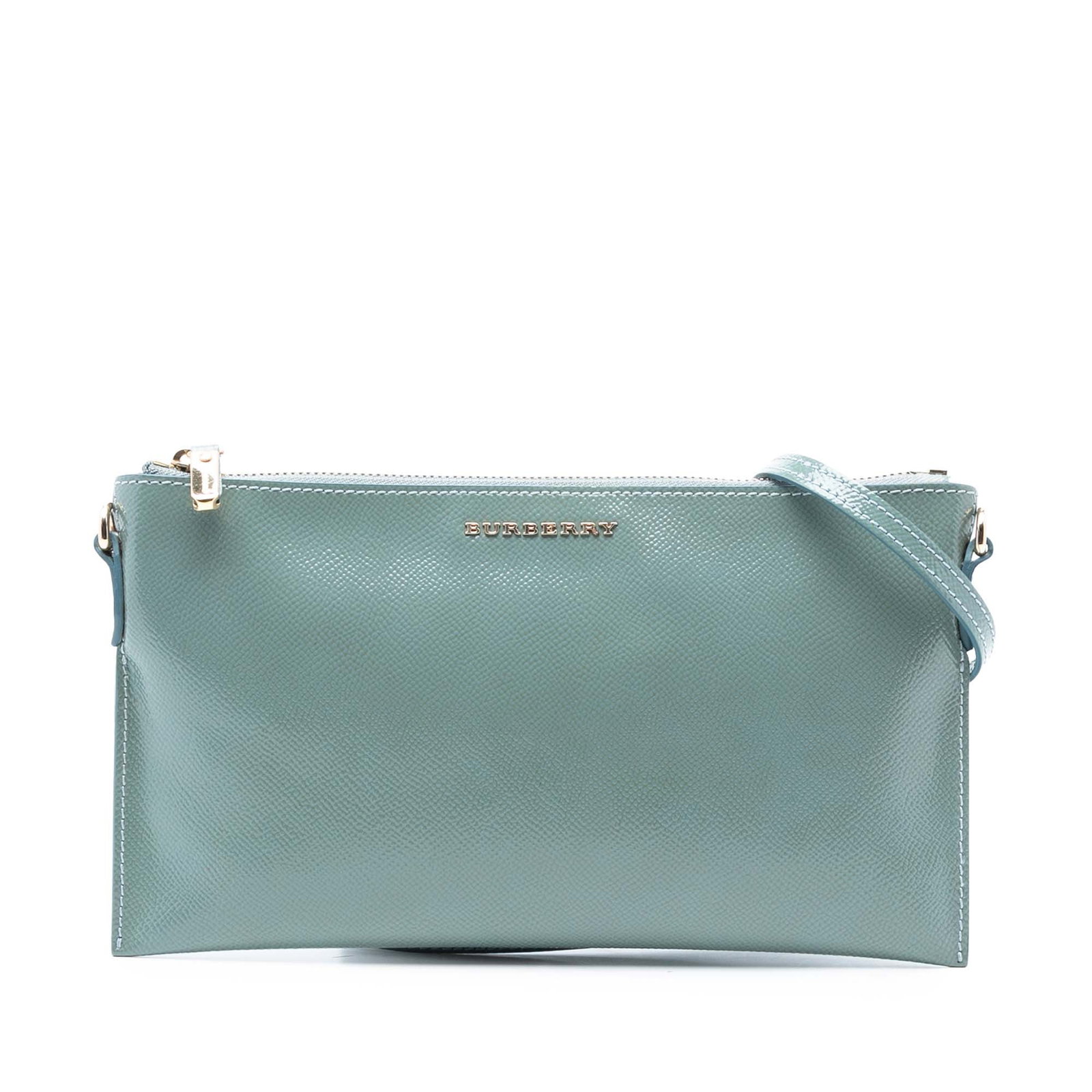 Burberry Peyton Green Leather Crossbody Bag with Adjustable Strap: Burberry Peyton Green Leather Crossbody Bag with Adjustable Strap This Burberry Peyton crossbody bag features a grained leather body in green, complemented by an adjustable flat leather shoulder strap