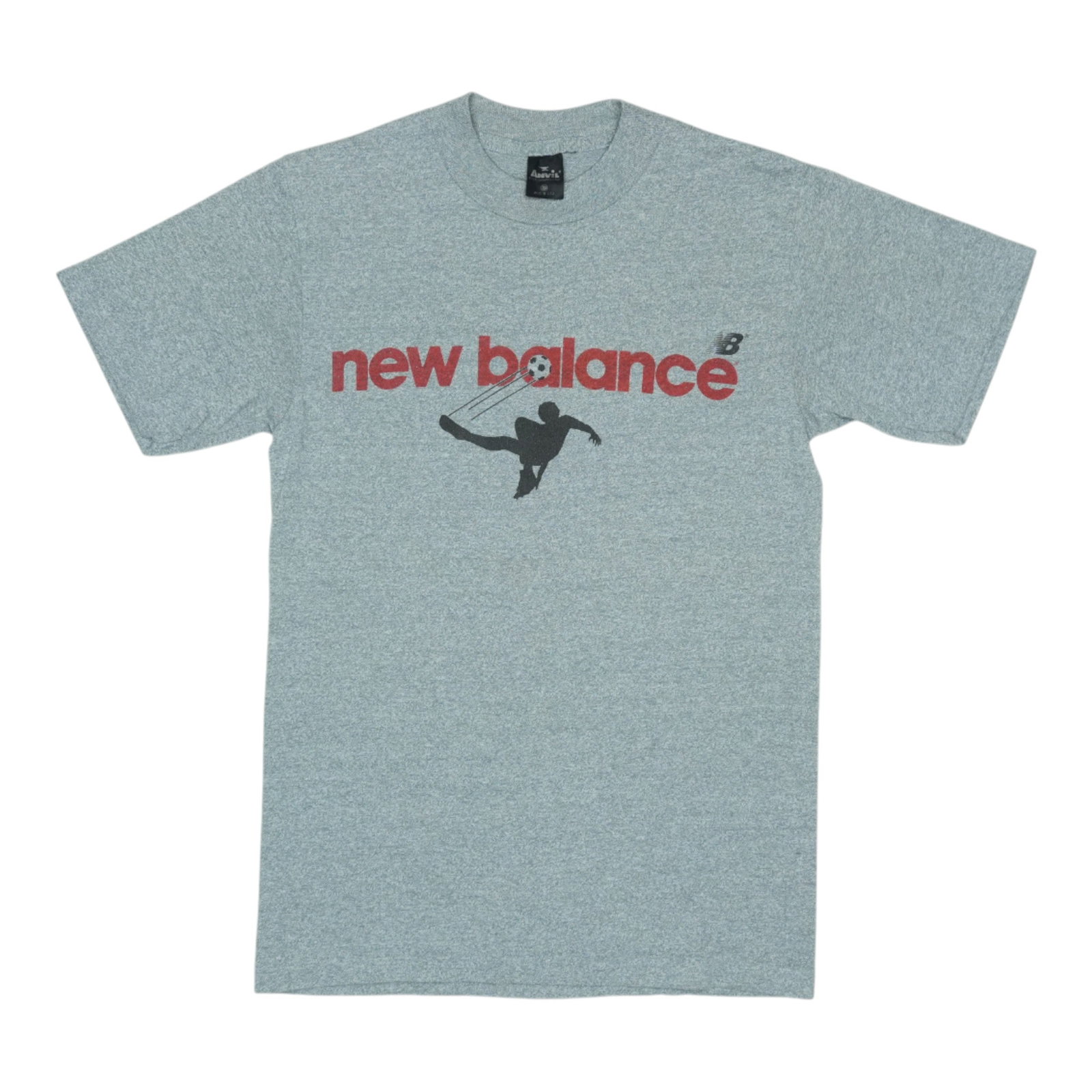 Vintage 1980s Grey Poly Cotton New Balance Small Shirt (1 of 4)