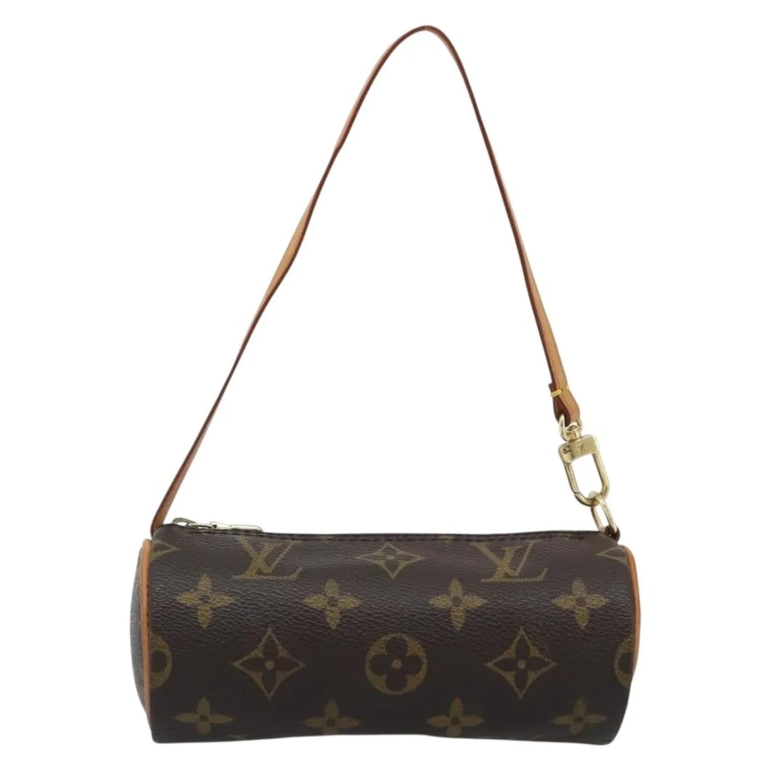 Louis Vuitton Papillon Pochette Brown Monogram Canvas Handbag: Louis Vuitton Papillon Pochette Brown Monogram Canvas Handbag Louis Vuitton Papillon Pochette in brown monogram canvas with leather trim and hardware. Made in France, this compact women's pouch is pre