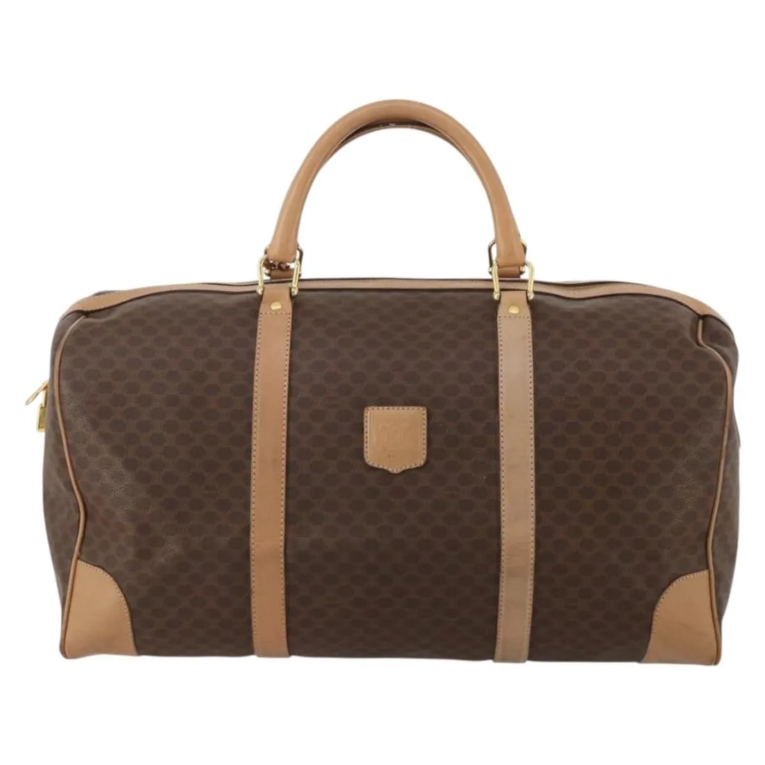 Celine Vintage Duffle Brown Canvas Bag Made in Italy (1 of 18)