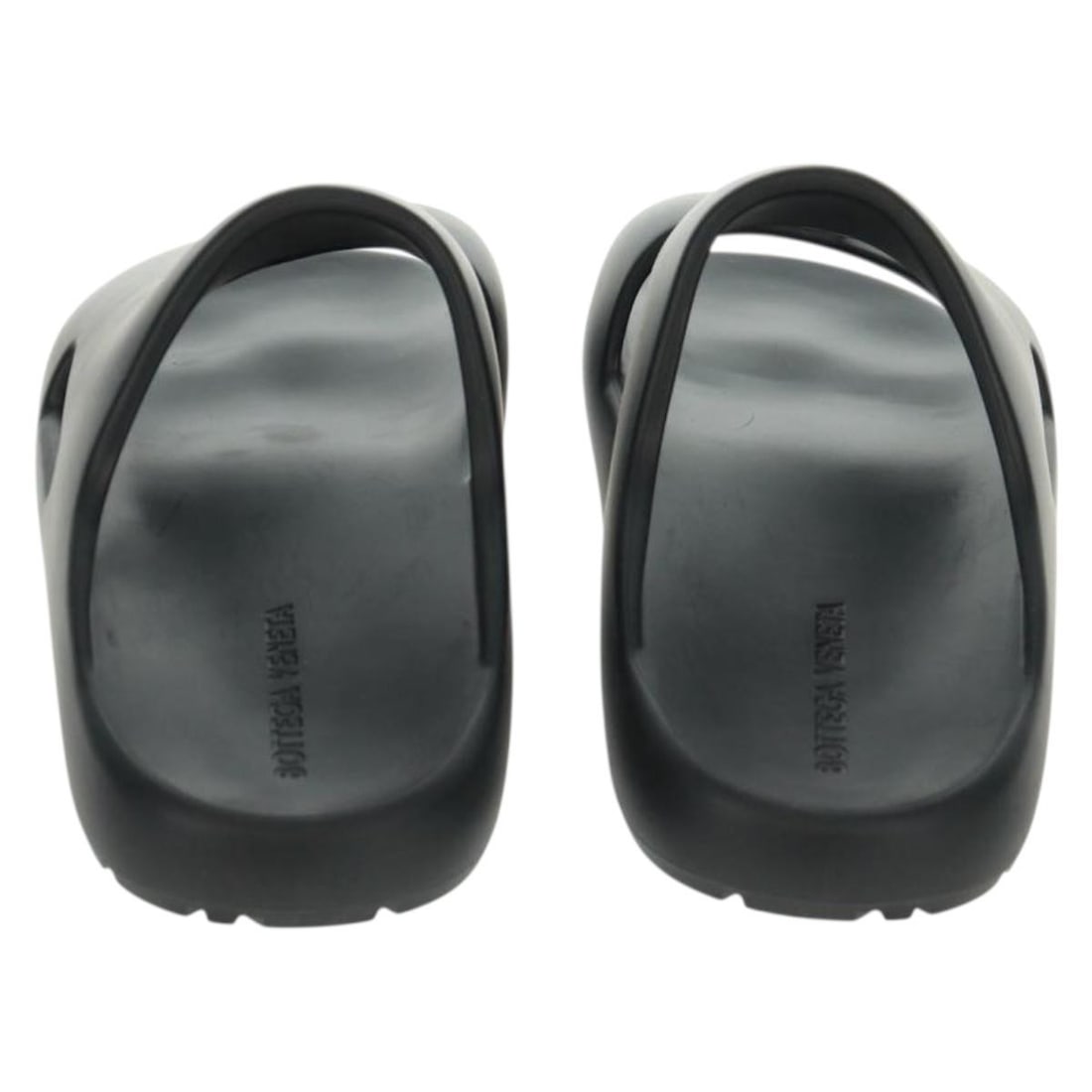 Bottega Veneta Black Band Slide Rubber Sandals Size 41 With Box