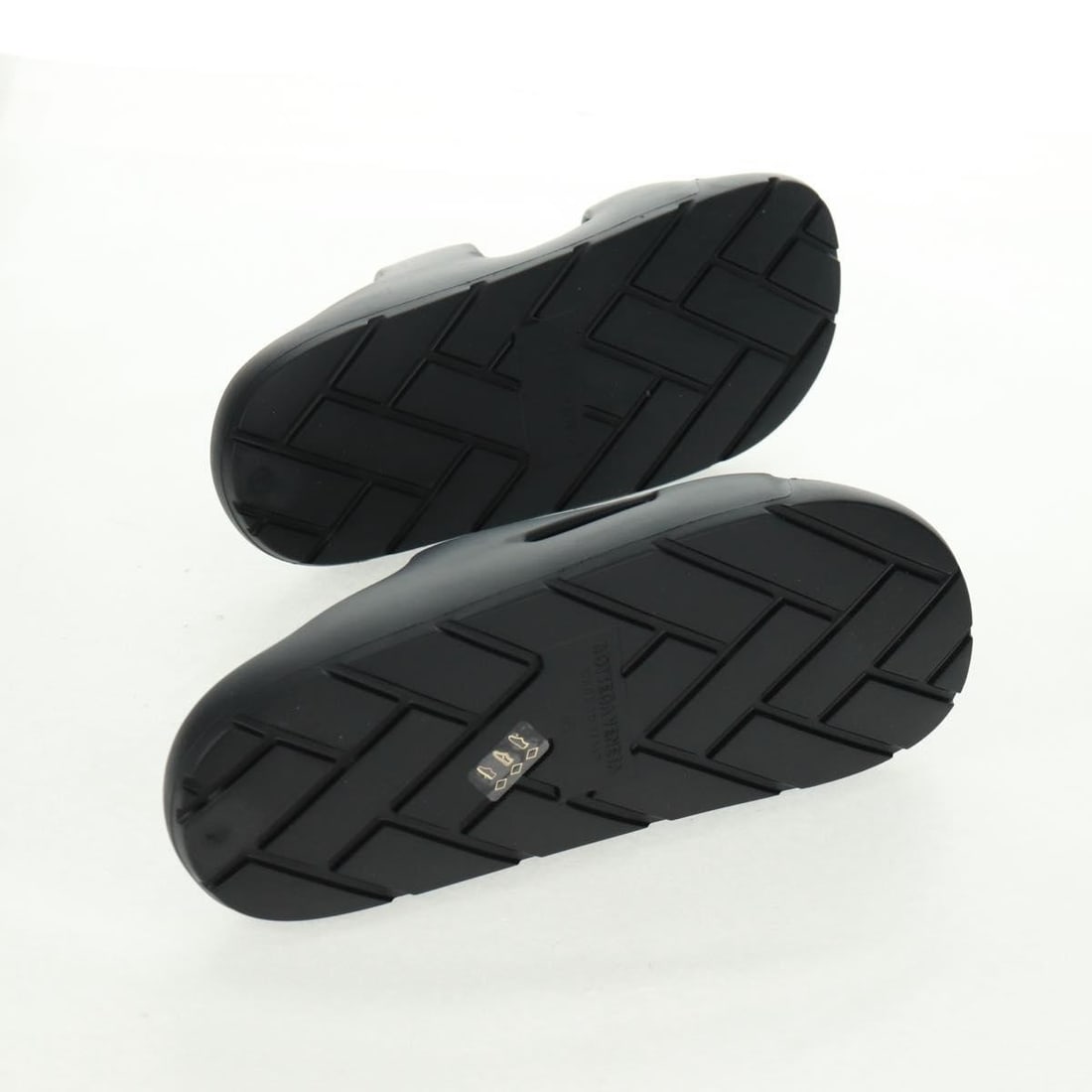 Bottega Veneta Black Band Slide Rubber Sandals Size 41 With Box