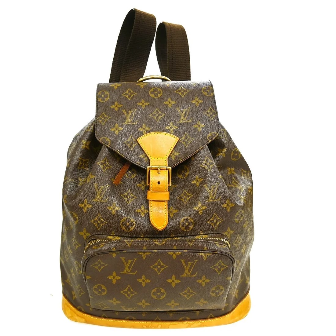 Louis Vuitton Montsouris unisex brown canvas backpack: Louis Vuitton Montsouris unisex brown canvas backpack Louis Vuitton Montsouris backpack in brown monogram canvas. This unisex piece is made in France and is presented in fair condition with visible we