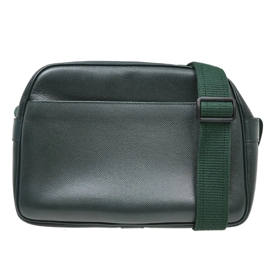 Louis Vuitton Reporter Green Taiga Leather Shoulder Bag: Louis Vuitton Reporter Green Taiga Leather Shoulder Bag Vintage Louis Vuitton Reporter bag in green Taiga leather. This unisex piece is made in France and remains in good condition with visible wear c