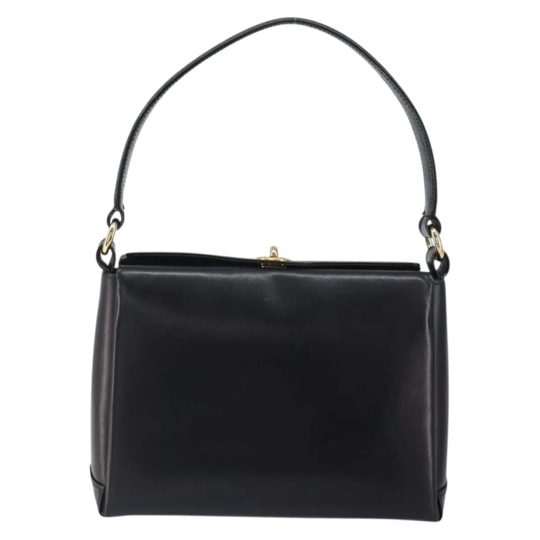 Gucci Vintage Convertible Box Leather Handbag Black 25cm: Gucci Vintage Convertible Box Leather Handbag Black 25cm Vintage Gucci Convertible Box bag in black leather. Designed for women, this Italian-made piece shows honest vintage wear consistent with good 