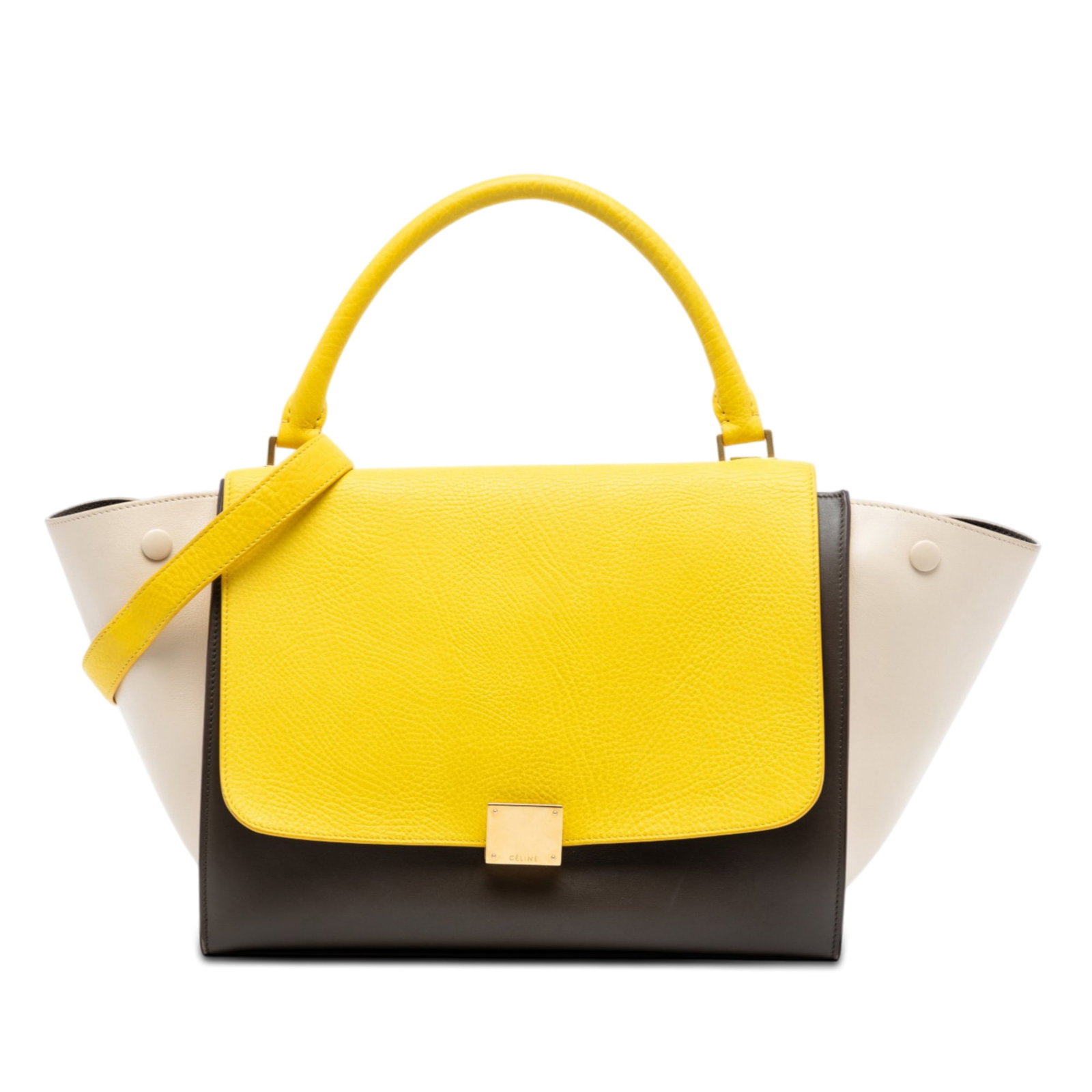 Celine Trapeze small tricolor leather satchel (1 of 7)