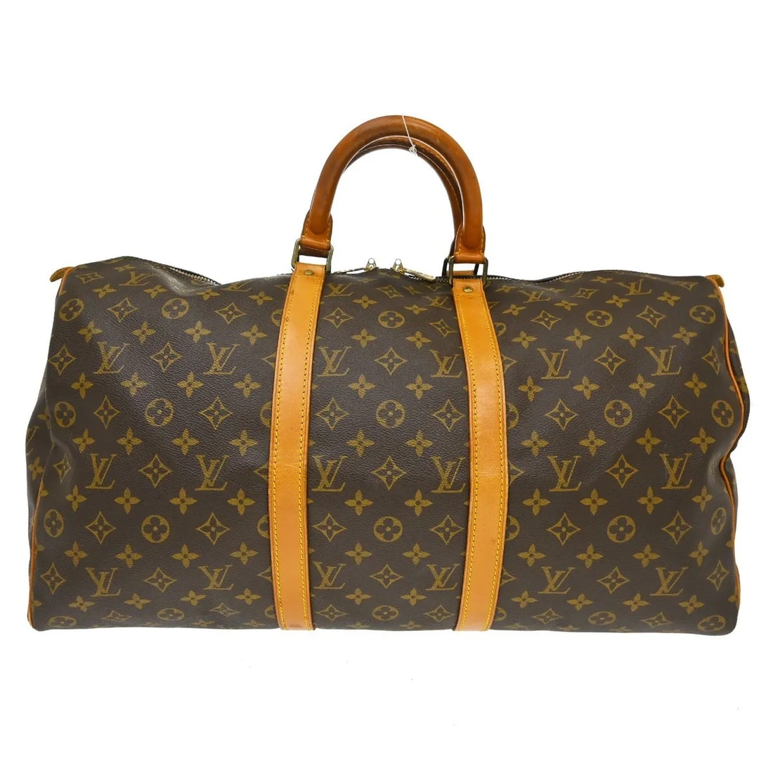 Louis Vuitton Keepall Monogram Canvas Travel Duffel Bag: Louis Vuitton Keepall Monogram Canvas Travel Duffel Bag This Louis Vuitton Keepall Bag features the iconic monogram canvas in brown and is designed for unisex use. It offers spacious storage and is cr