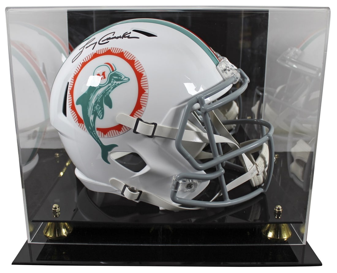 Larry Csonka signed Miami Dolphins 1972 throwback speed replica helmet BAS: Larry Csonka signed Miami Dolphins 1972 throwback speed replica helmet BAS This autographed 1972 throwback full size speed replica helmet has been personally signed by Larry Csonka of the Miami Dolphi