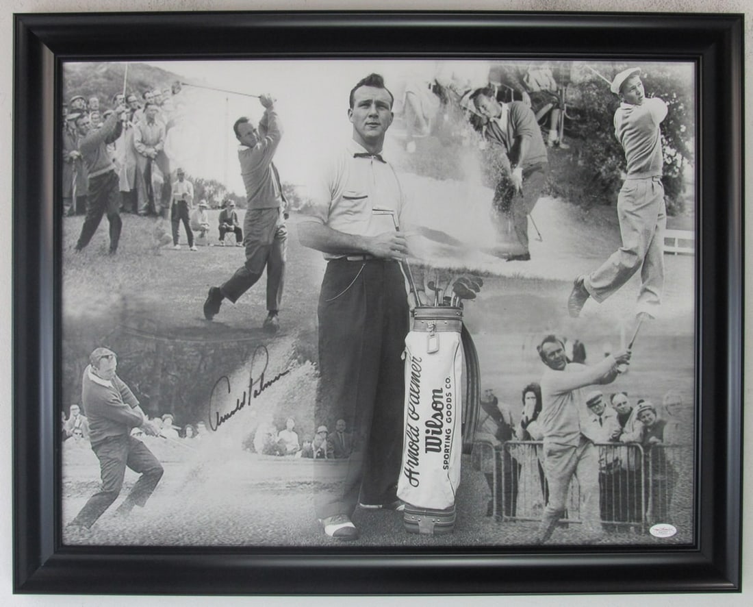 Framed 20x24 Canvas Photograph Signed by Arnold Palmer JSA Authenticated (1 of 3)