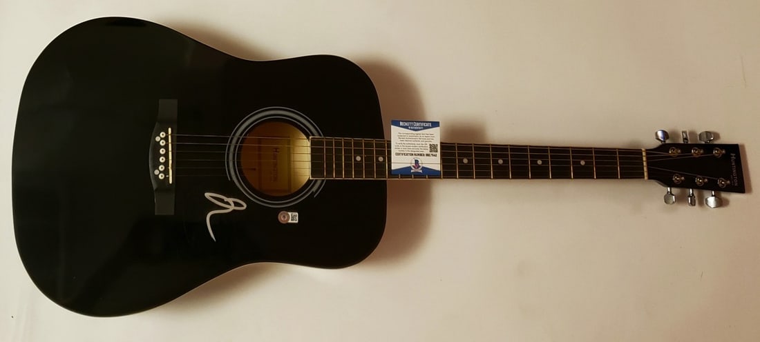 Authentic Taylor Hawkins Signed Acoustic Guitar Foo Fighters Beckett Authenticated: Authentic Taylor Hawkins Signed Acoustic Guitar Foo Fighters Beckett Authenticated This is an authentic acoustic guitar hand-signed by Taylor Hawkins of the Foo Fighters. The guitar comes with Beckett