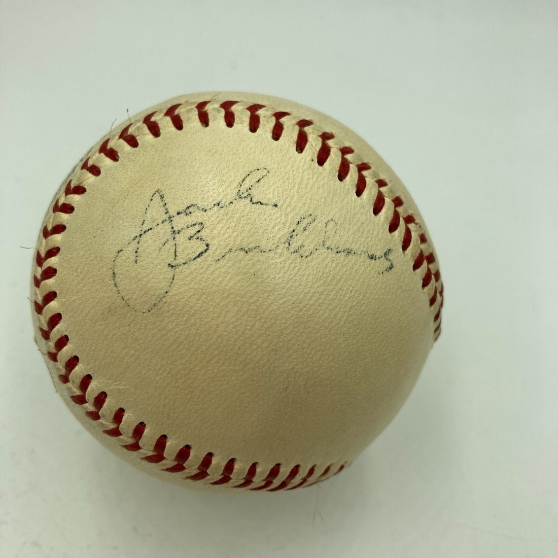 Jack Brickhouse Signed 1950's National League Giles Baseball JSA COA: Jack Brickhouse Signed 1950's National League Giles Baseball JSA COA This vintage 1950's National League Giles baseball is signed by the renowned broadcaster Jack Brickhouse. The ball comes with a Jam