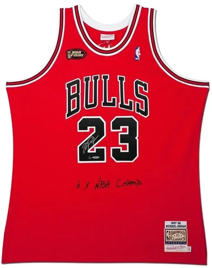 Michael Jordan Autographed 1998 Bulls Jersey #123 Upper Deck Authenticated: Michael Jordan Autographed 1998 Bulls Jersey #123 Upper Deck Authenticated Celebrate the legacy of basketball legend Michael Jordan with this signed autographed jersey from the 1998 NBA Finals. This o
