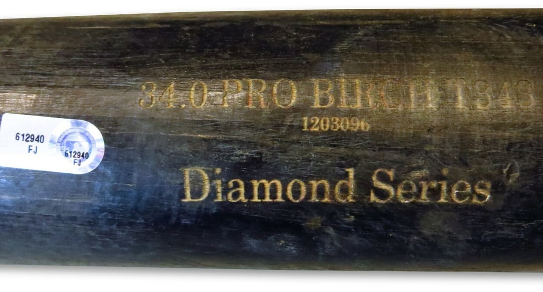 Scott Van Slyke MLB game used bat first at bat RBI single Dodgers (1 of 6)