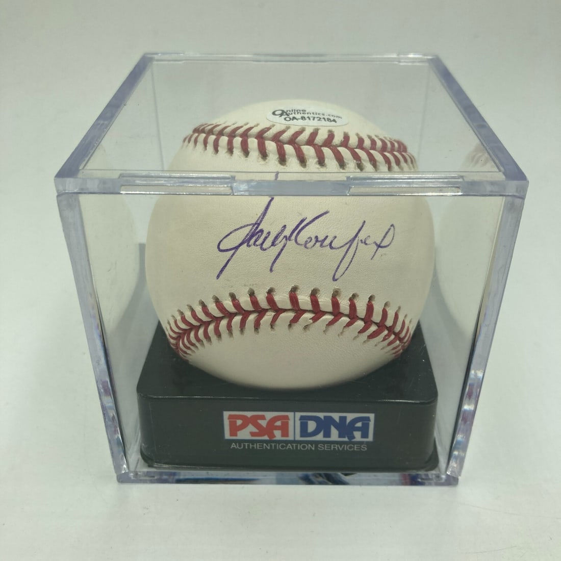 PSA DNA 9.5 MINT+ Sandy Koufax signed MLB baseball: PSA DNA 9.5 MINT+ Sandy Koufax signed MLB baseball This is an original Major League Baseball signed by Sandy Koufax, legendary pitcher for the Los Angeles Dodgers. The autograph has been authenticated