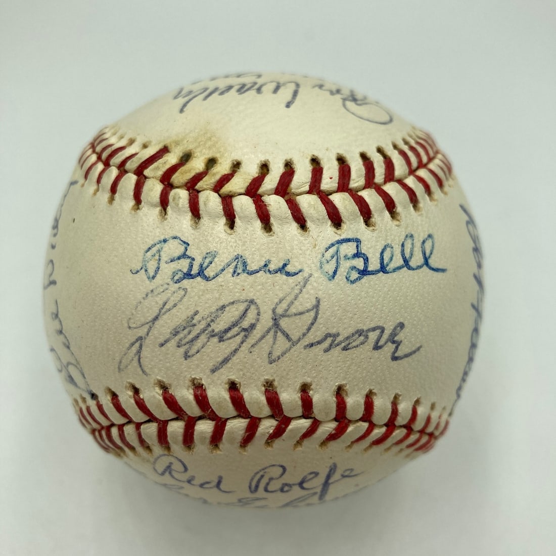 Baseball Signed by 21 Hall of Famers Including DiMaggio and Greenberg JSA Authenticated (1 of 12)