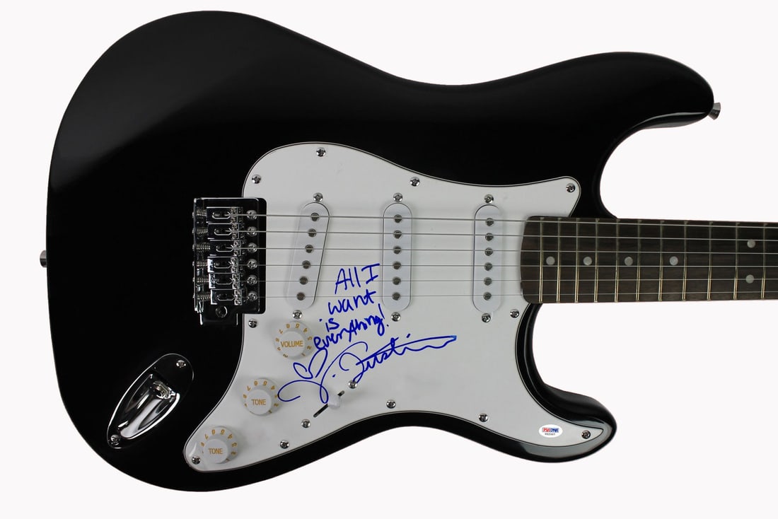 Victoria Justice Signed Electric Guitar with PSA/DNA COA Inscription: Victoria Justice Signed Electric Guitar with PSA/DNA COA Inscription This is an authentic electric guitar inscribed with "All I Want is Everything!" and personally signed by Victoria Justice. The item