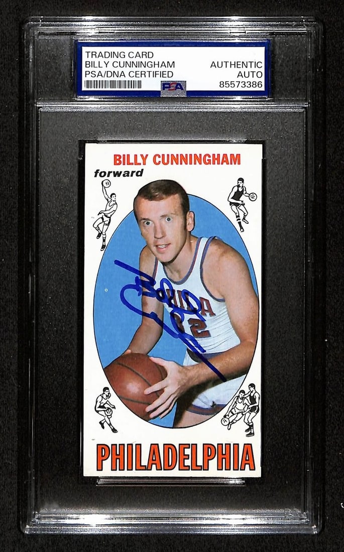 PSA DNA Authenticated Billy Cunningham 1969 70 Topps Rookie Card #40 (1 of 2)