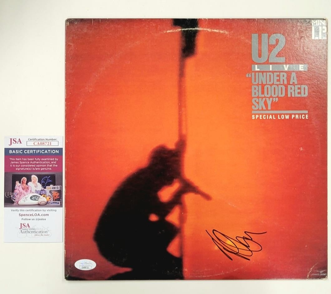 U2 Under a Blood Red Sky LP Album Signed by Adam Clayton JSA Authenticated (1 of 5)