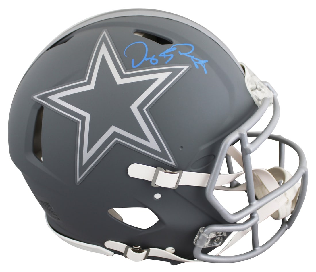 Dez Bryant Autographed Dallas Cowboys Slate Speed Proline Helmet Beckett Witnessed (1 of 3)