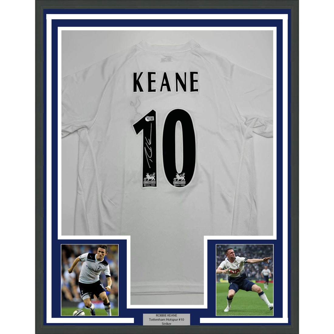 Framed Robbie Keane Autographed Tottenham Jersey Beckett COA 35x39 (1 of 2)