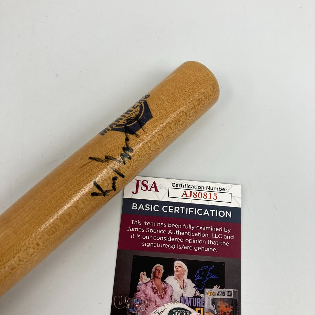 1988 Ken Griffey Jr Signed Vermont Mariners Mini Bat JSA Authentic: 1988 Ken Griffey Jr Signed Vermont Mariners Mini Bat JSA Authentic Celebrate a piece of baseball history with this 1988 Ken Griffey Jr. Pre Rookie Signed Vermont Mariners Minor League Mini Bat. This c