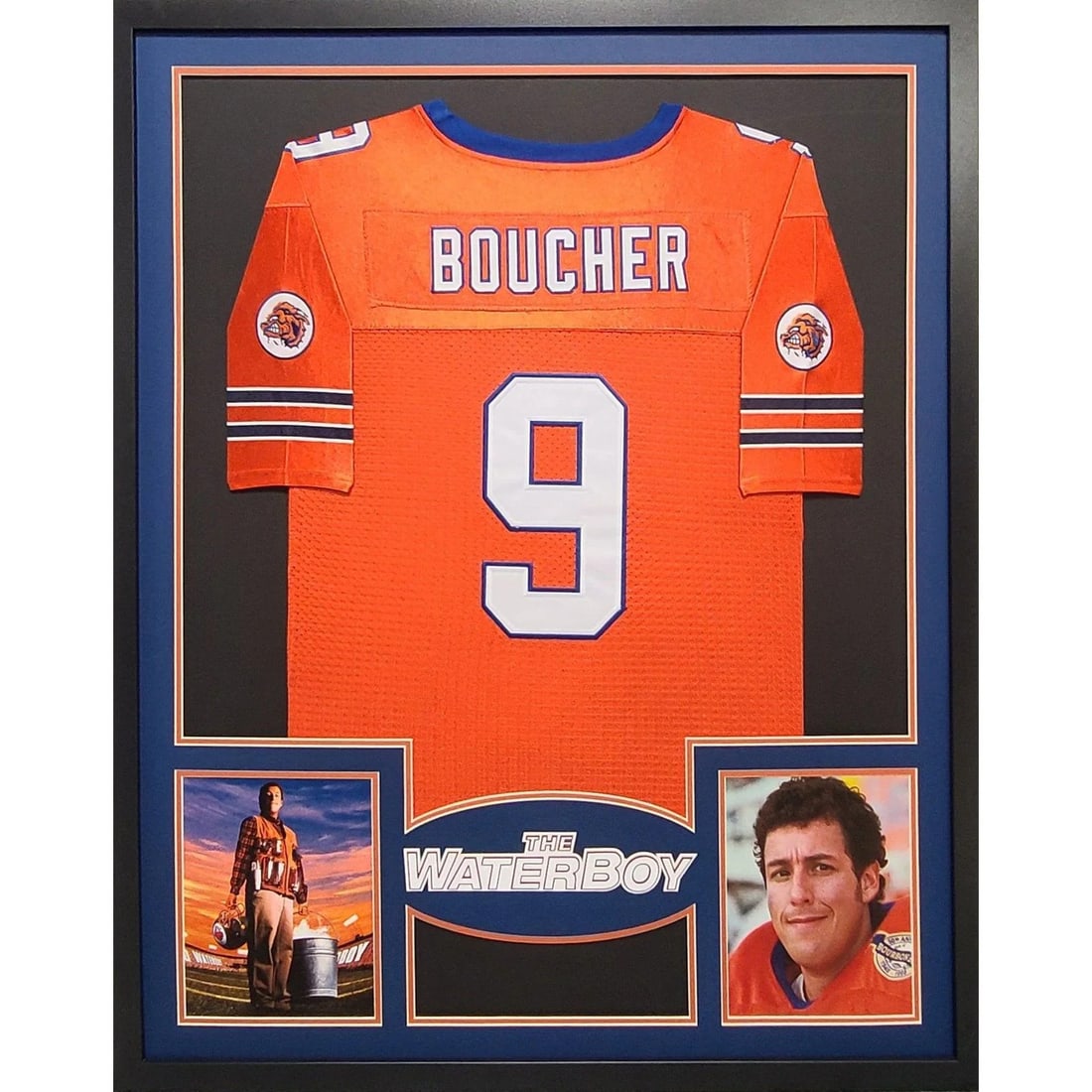 Bobby Boucher Framed Jersey The Waterboy Adam Sandler 43x36: Bobby Boucher Framed Jersey The Waterboy Adam Sandler 43x36 Capture the spirit of the beloved film 'The Waterboy' with this beautifully framed jersey featuring Bobby Boucher, portrayed by Adam Sandler
