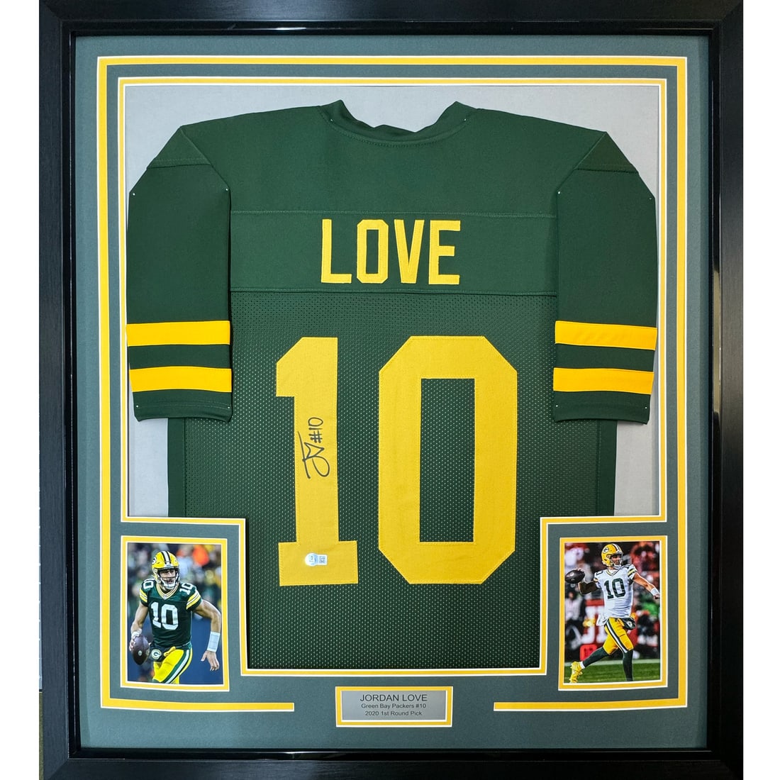 Jordan Love signed framed Green Bay Packers jersey 35x39 Beckett BAS COA (1 of 2)
