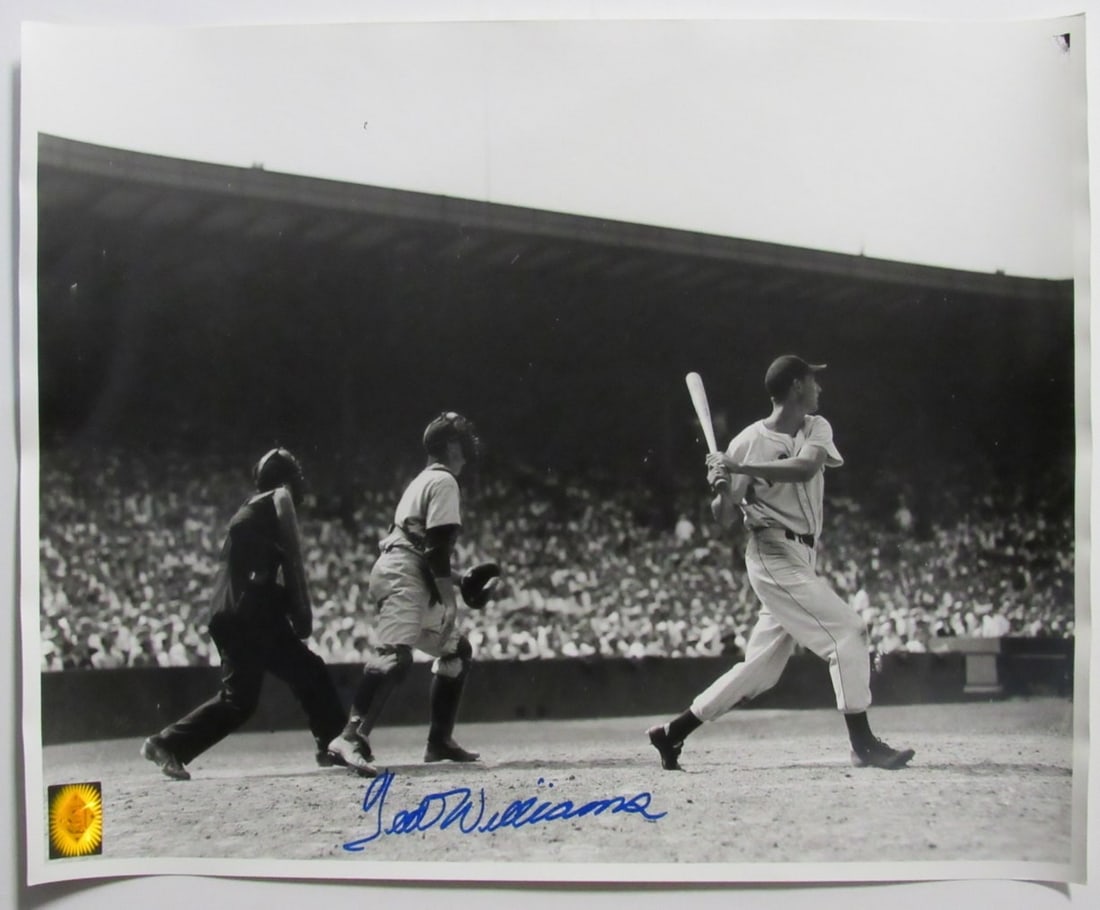 Ted Williams Autographed 16x20 Boston Red Sox Photo PSA/DNA Authenticated: Ted Williams Autographed 16x20 Boston Red Sox Photo PSA/DNA Authenticated This is an original 16x20 photo of Ted Williams from the Boston Red Sox, featuring his Hall of Fame signature. The photograph 