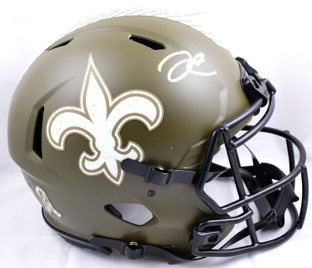 New Orleans Saints Speed Authentic Helmet Signed by Derek Carr BAS (1 of 10)