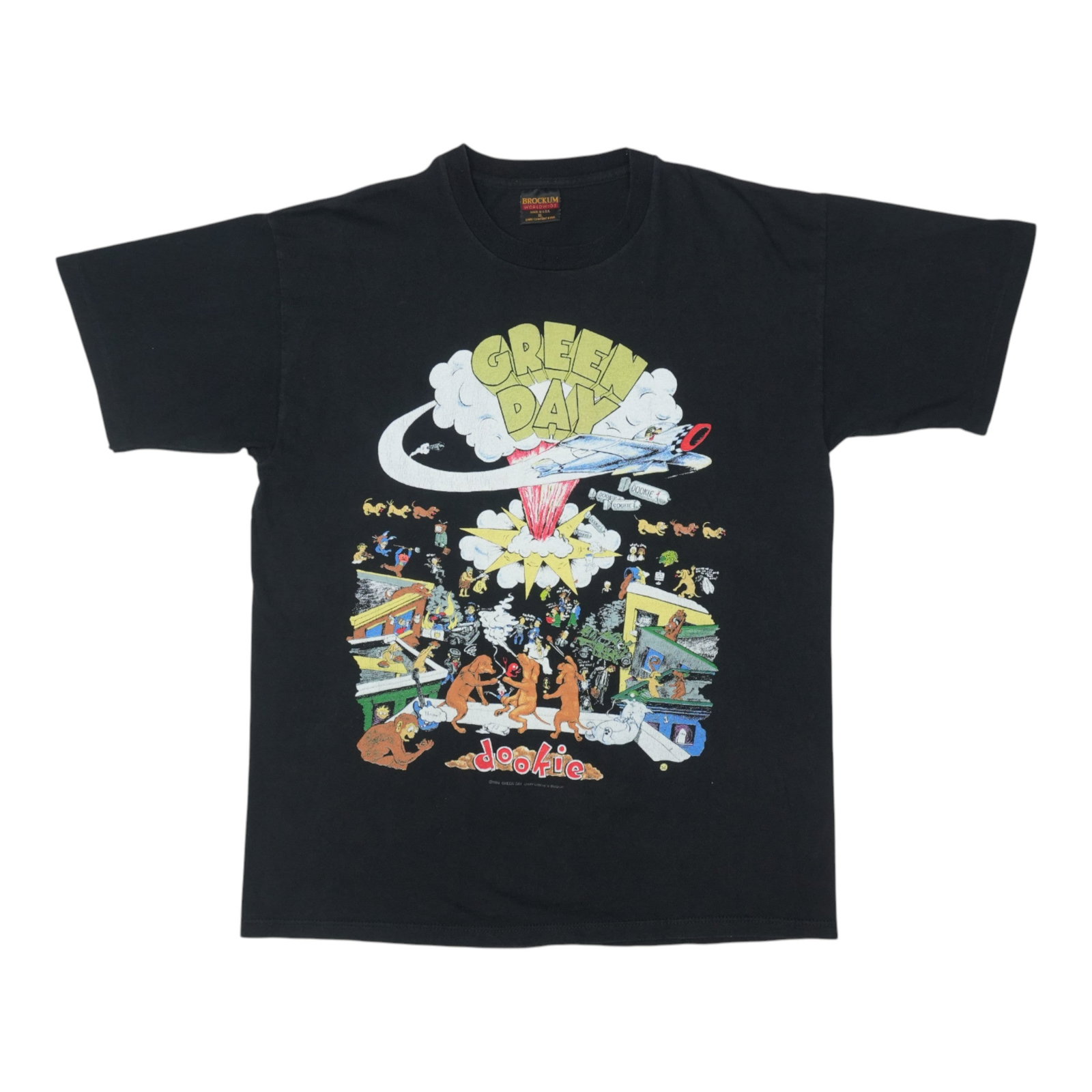 Vintage 1994 Green Day Dookie Black Cotton Band Shirt Extra Large (1 of 6)