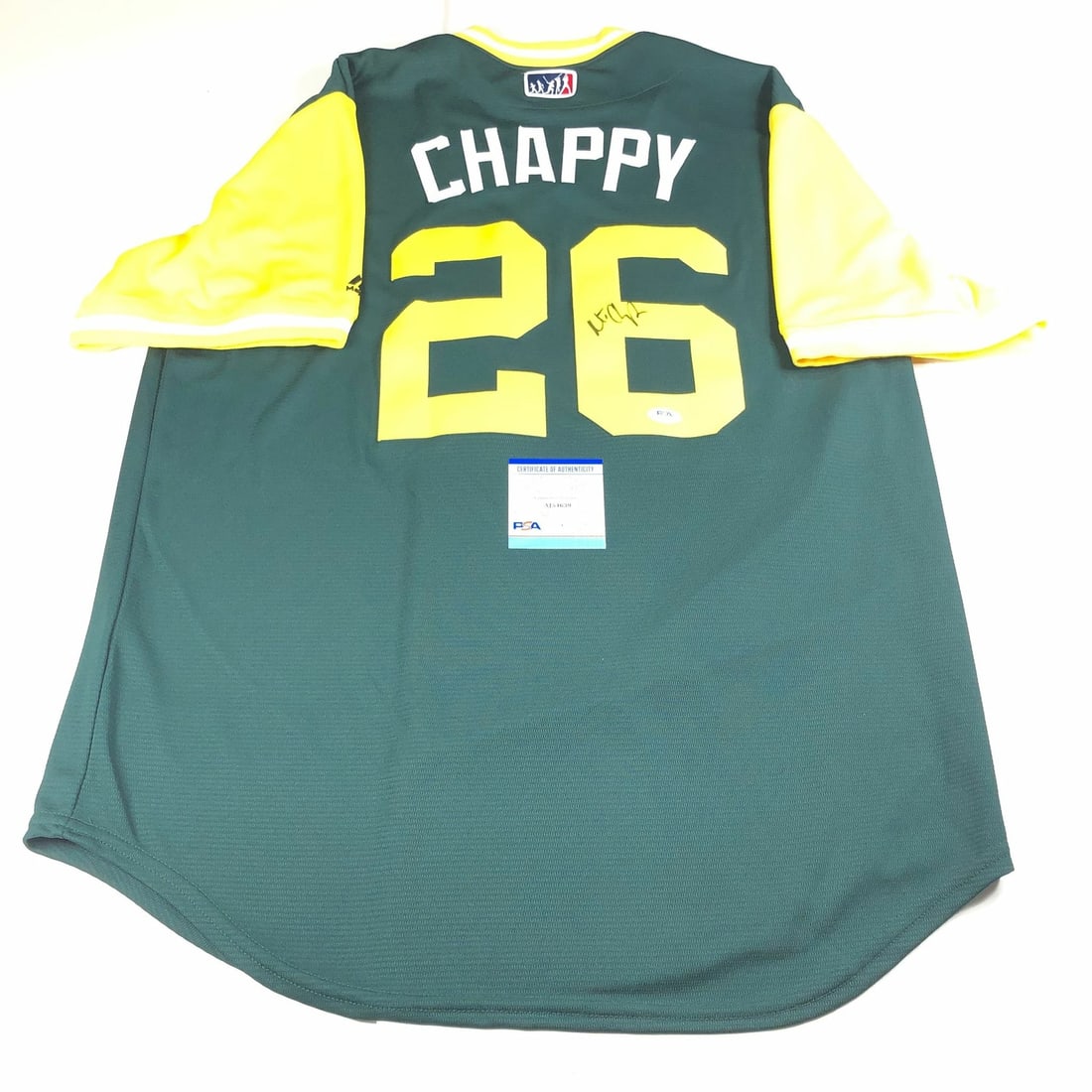 Matt Chapman Oakland Athletics PSA DNA autographed player weekend jersey (1 of 2)