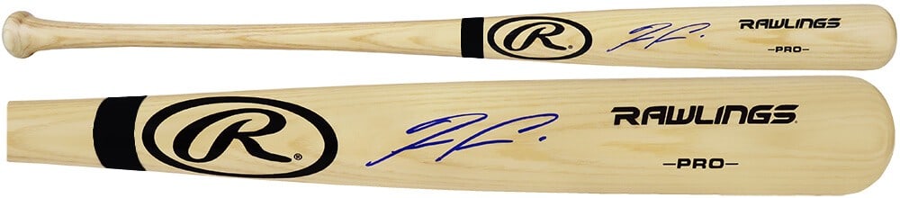 Ronald Acuna Jr Signed Rawlings Pro Bat Beckett COA Atlanta Braves: Ronald Acuna Jr Signed Rawlings Pro Bat Beckett COA Atlanta Braves This is a Rawlings Pro blonde black ring baseball bat signed by Ronald Acuna Jr., the talented player from the Atlanta Braves. The ba