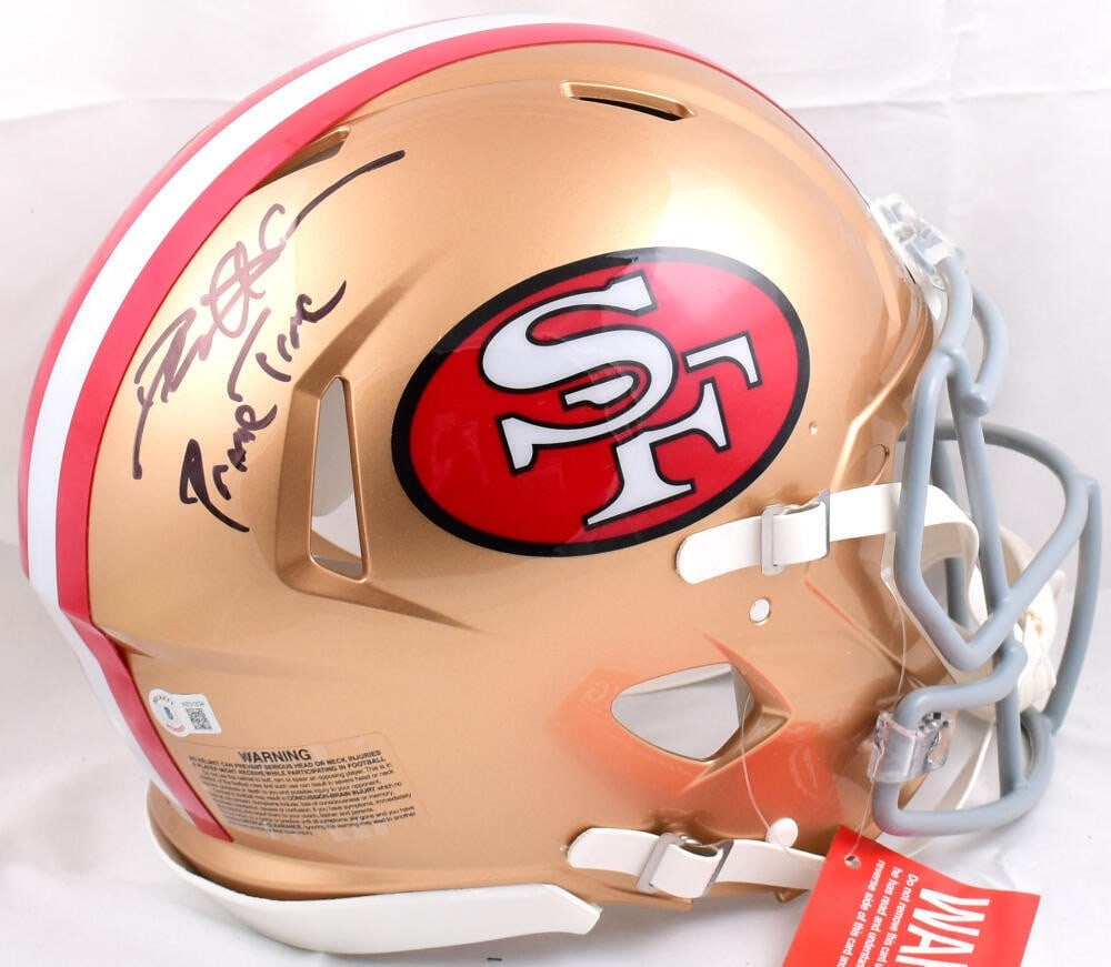 Full Size Authentic 49ers Helmet Signed by Deion Sanders Beckett (1 of 5)