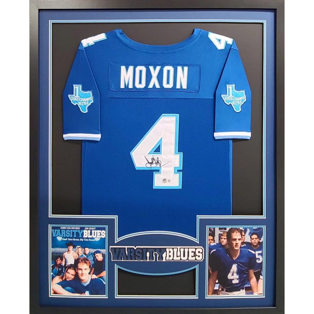 Beckett Authenticated Framed Varsity Blues James Van Der Beek Jersey Moxon (1 of 3)