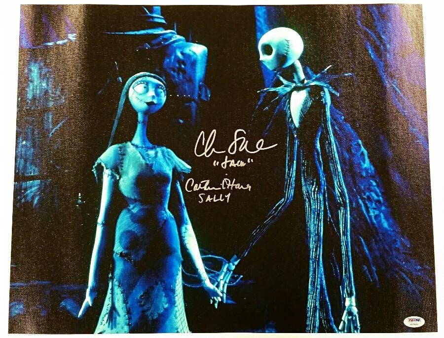 Nightmare Before Christmas 16x20 Canvas Signed by Chris Sarandon and Catherine O'Hara PSA (1 of 2)