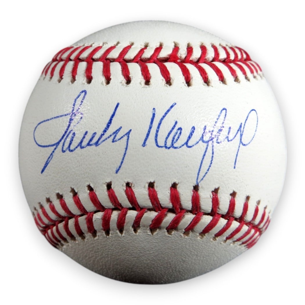 Sandy Koufax Autographed Baseball Dodgers JSA Authenticated: Sandy Koufax Autographed Baseball Dodgers JSA Authenticated This is an original autographed baseball signed by the legendary Los Angeles Dodgers pitcher Sandy Koufax. The ball is authenticated by Jame