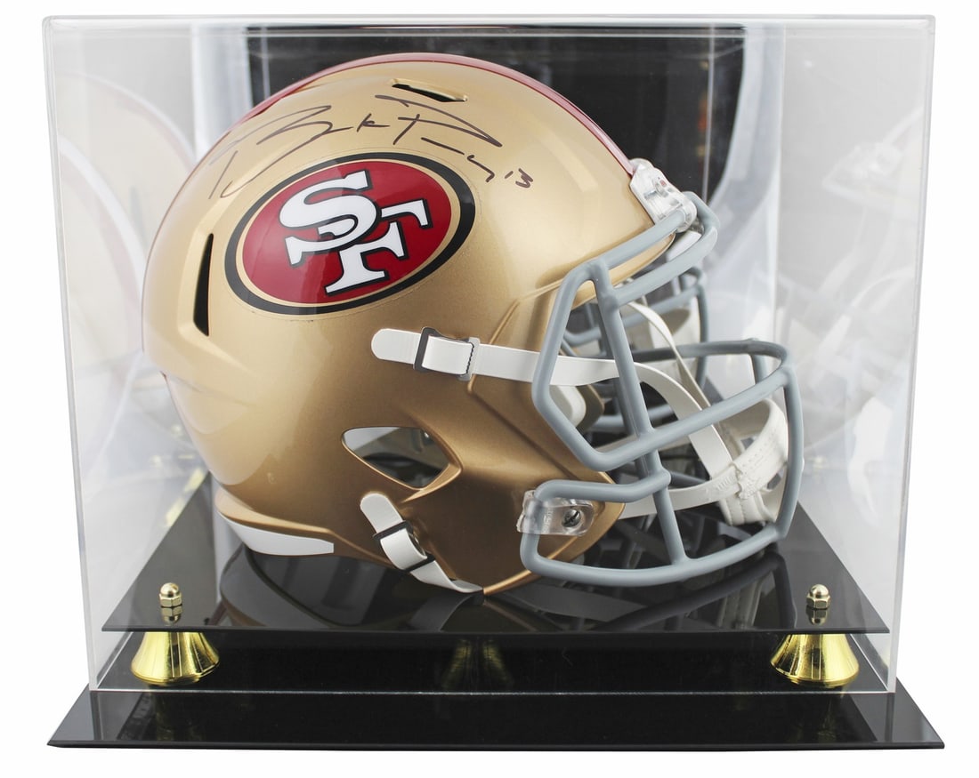 Brock Purdy Signed 49ers Full Size Speed Rep Helmet with Case (1 of 4)