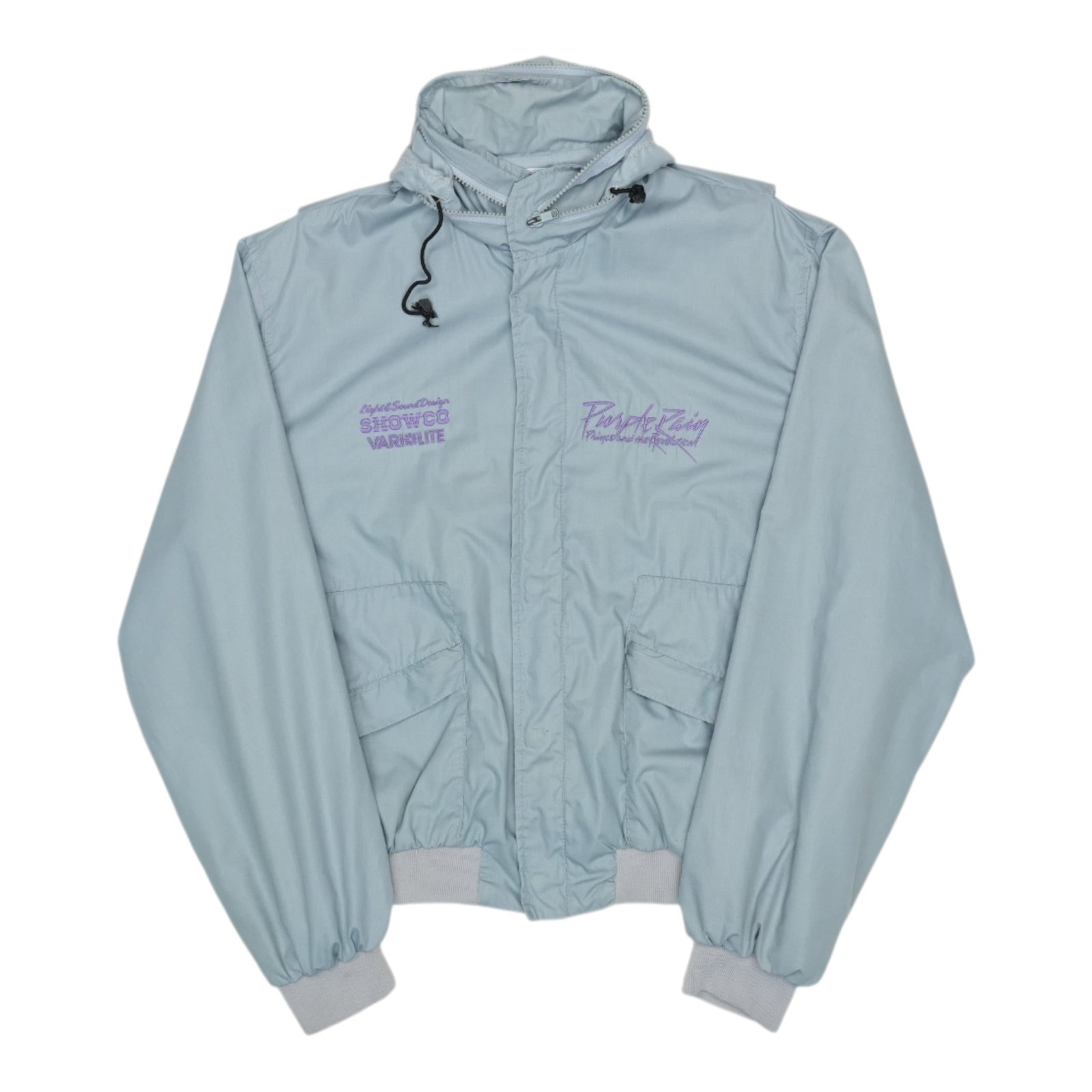 Vintage 1984 Showco Crew Jacket from Prince Purple Rain Tour Nylon Grey (1 of 6)